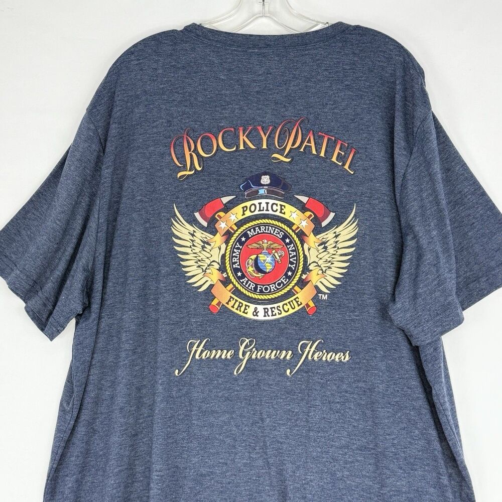 Rocky Patel 'Home Grown Heroes' T shirt 2XL Gray Short Sleeve - Picture 4 of 15